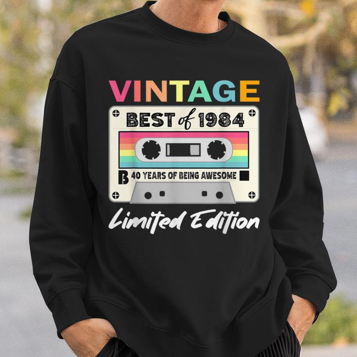 40Th Birthday Retro Cassette Best Of 1984 Sweatshirt Gifts for Him
