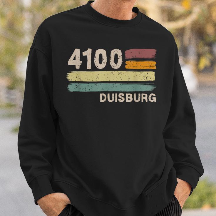 4100 Duisburg Retro Postcodes Old Postcode Vintage Sweatshirt Geschenke für Ihn