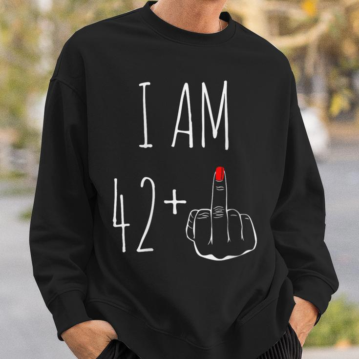 I Am 42 Plus 1 Middle Finger For A 43Th Birthday Sweatshirt Gifts for Him