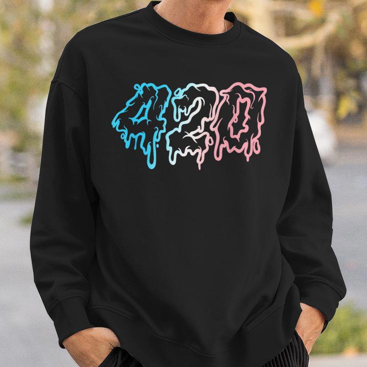 420 Stoner Marijuana Trans Pride Subtle Transgender Sweatshirt Geschenke für Ihn