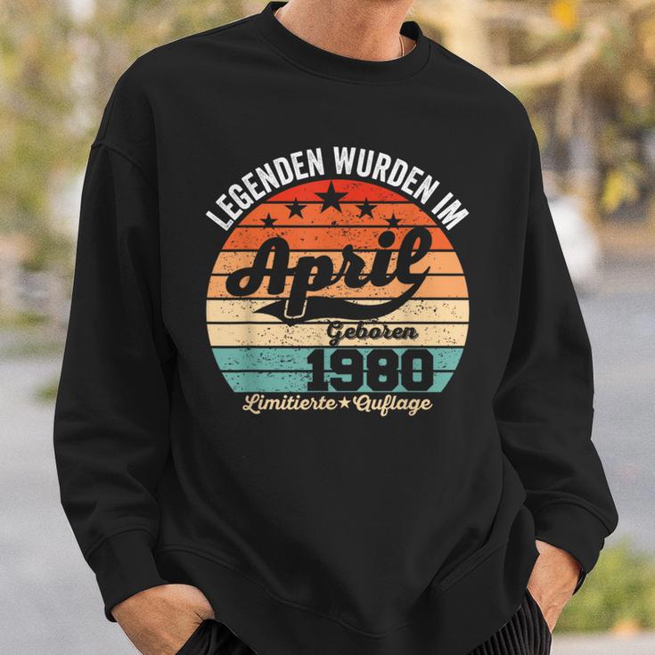 44 Geburtstag Geschenk Mann Legenden Sind Im April 1980 Sweatshirt Geschenke für Ihn