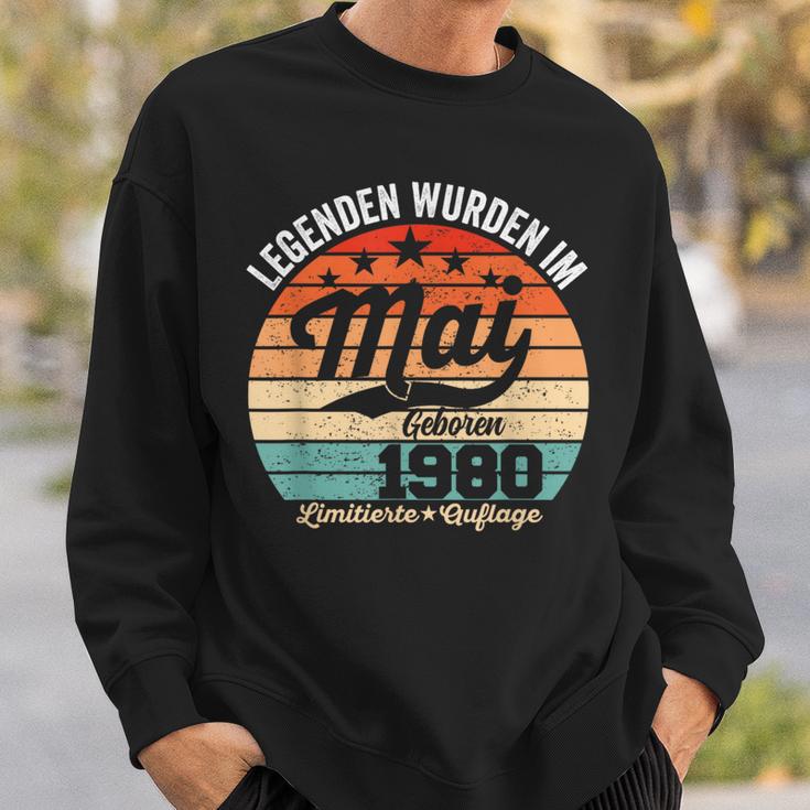 44 Geburtstag Geschenk Mann Legenden Sind Im Mai 1980 Sweatshirt Geschenke für Ihn