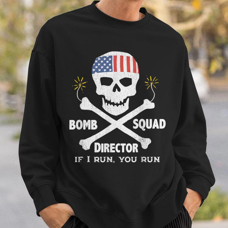 4Th Of July Fireworks Bomb Squad Director With Skull Sweatshirt Gifts for Him
