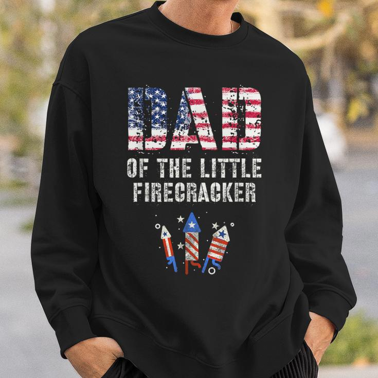 4Th July New Dad Of The Little Firecracker Birthday Squad Sweatshirt Gifts for Him