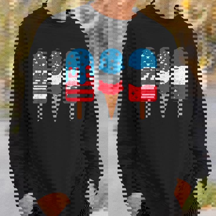4Th Of July Popsicle Red White Blue American Flag Patriotic Sweatshirt Gifts for Him