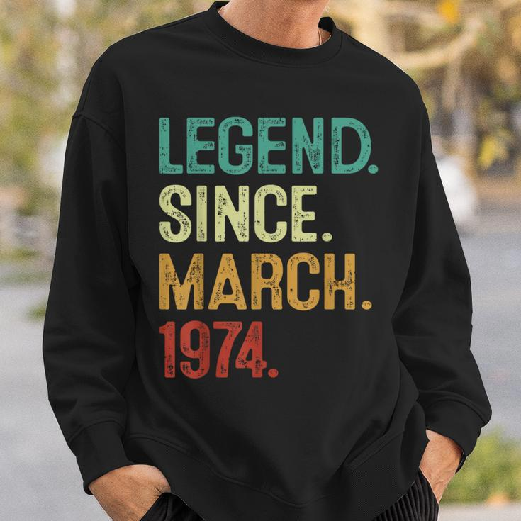 50 Years Old Legend Since March 1974 50Th Birthday Sweatshirt Gifts for Him