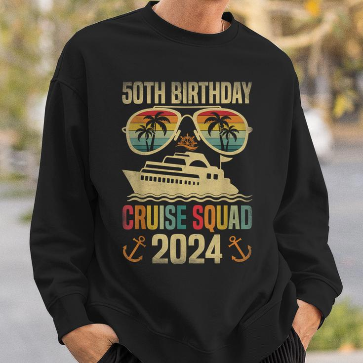 50Th Birthday Cruise Squad 2024 Matching Family Vacation Sweatshirt Gifts for Him