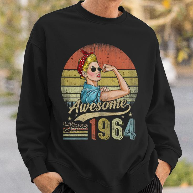 60 Year Old Awesome Since 1964 60Th Birthday Women Sweatshirt Gifts for Him