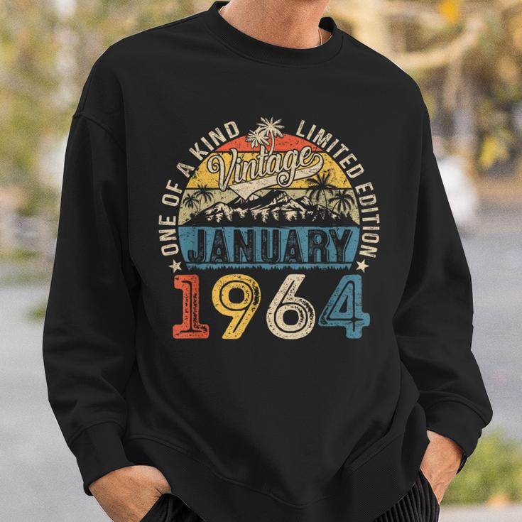 60 Years Old Made In 1964 January 1964 Vintage 60Th Birthday Sweatshirt Gifts for Him