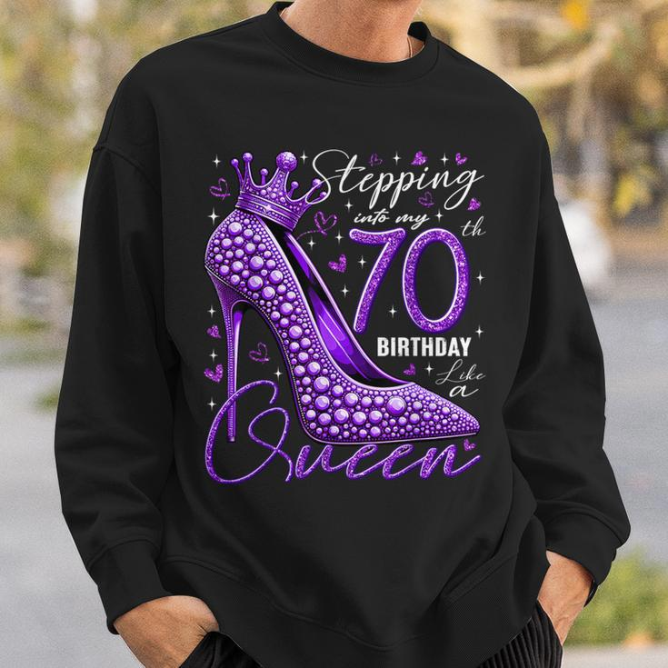 70 Year Old High Heels Stepping Into My 70Th Birthday Sweatshirt Gifts for Him