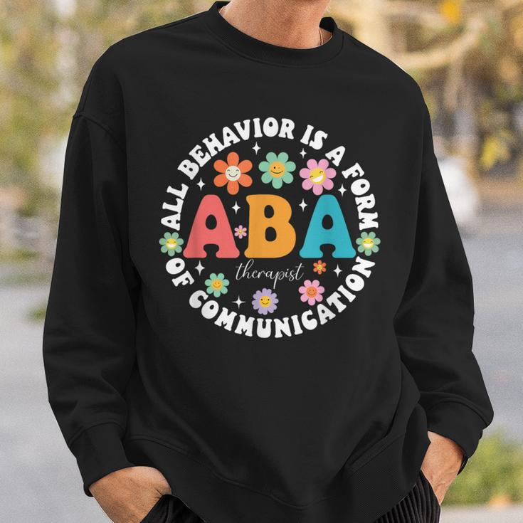 Aba Therapist Behavior Analyst Autism Therapy Rbt Floral Sweatshirt Gifts for Him
