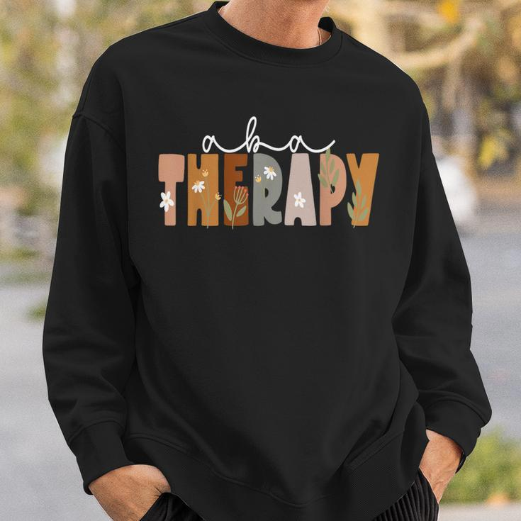 Aba Therapy Squad Matching Therapist Floral Sweatshirt Gifts for Him