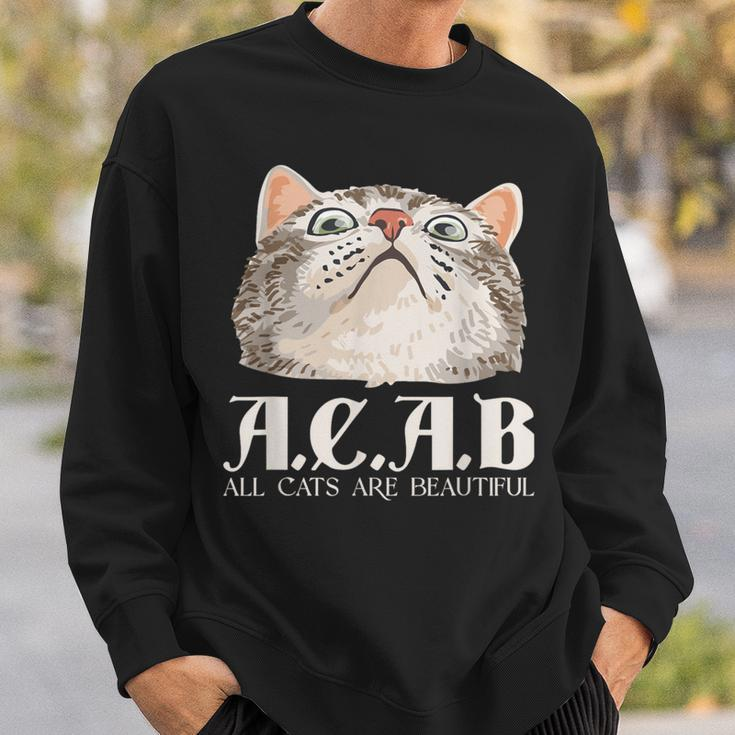 ACAB All Cats Are Beautiful Pets Animals Kitten Cats Sweatshirt Geschenke für Ihn