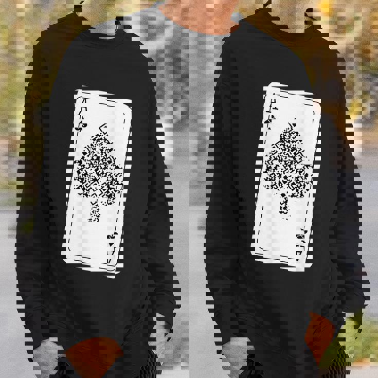 Ace Of Spades Rick Roll Back Printed Sweatshirt Gifts for Him