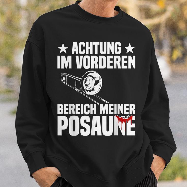 Achtung Trombonist Sweatshirt Geschenke für Ihn