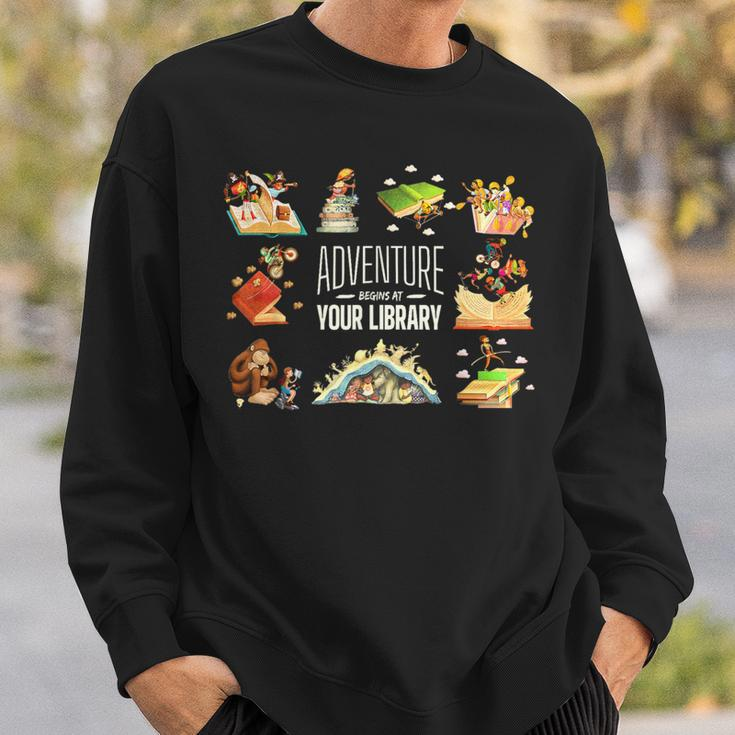 Adventure Begins At Your Library Summer Reading 2024 Sweatshirt Gifts for Him