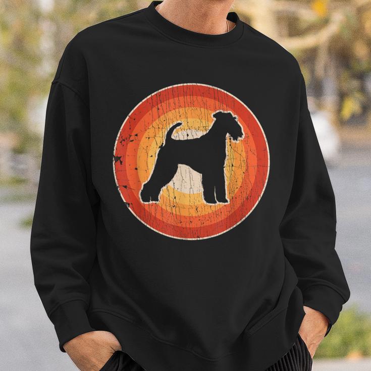 Airedale Terrier Retrointage 60S 70S Sunset Dog Lovers Sweatshirt Geschenke für Ihn