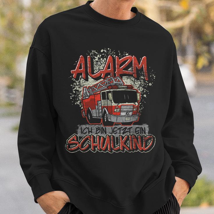 Alarm Ich Bin Jetzt Ein Schulkind Feuerwehr Sweatshirt Geschenke für Ihn