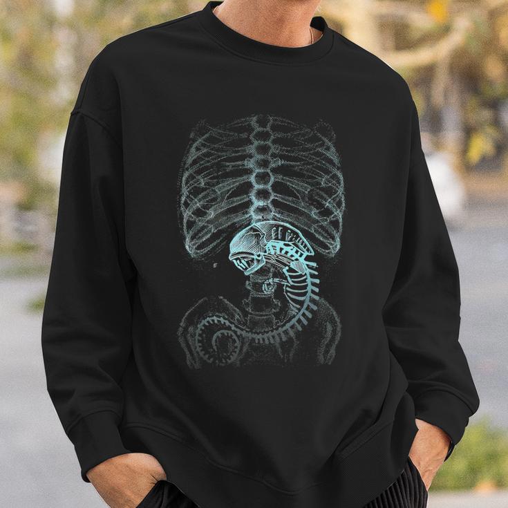 Alien Radiography X-Ray Skeleton Sweatshirt - Seseable