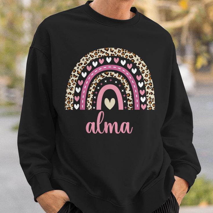 Alma Regenbogenorname Name Geburtstag Alma Sweatshirt Geschenke für Ihn