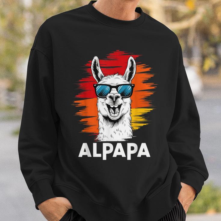 Alpapa Alpaka Lama Fan Liebhaber Dad Frischgebackenerater Sweatshirt Geschenke für Ihn