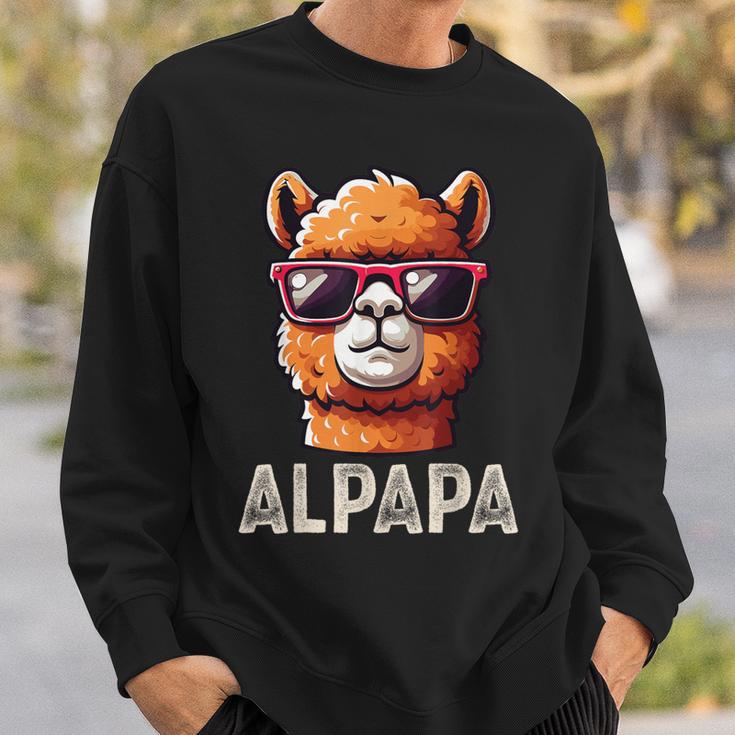 Alpapa Alpaka Lamaatertagsgeschenk Papa Spruchatertag Sweatshirt Geschenke für Ihn