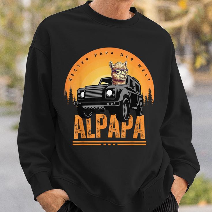 Alpapa Alpakaatertag Bester Papa Del Welt Alpakaatertag Sweatshirt Geschenke für Ihn