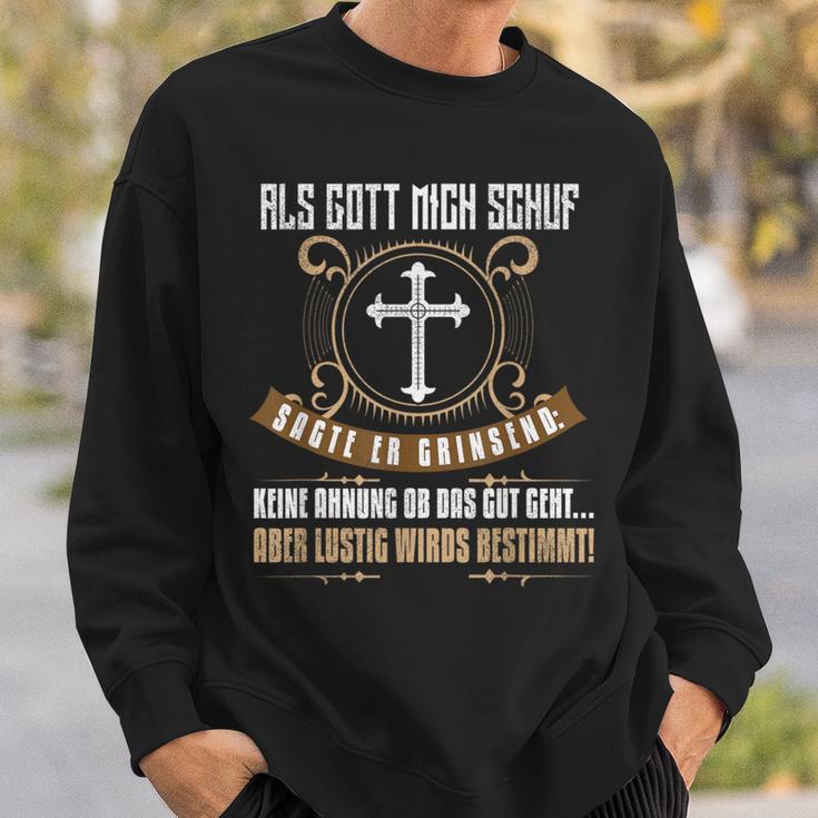 Als Gott Mich Enschf Als Gott Mich Sweatshirt Geschenke für Ihn