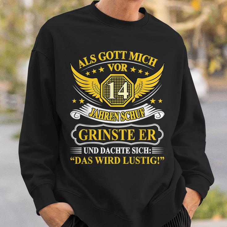 Als Gott Mich Vor 14 Jahren Schuf Grinste Er 14Th Birthday Als Gott Mich Vor Sweatshirt Geschenke für Ihn