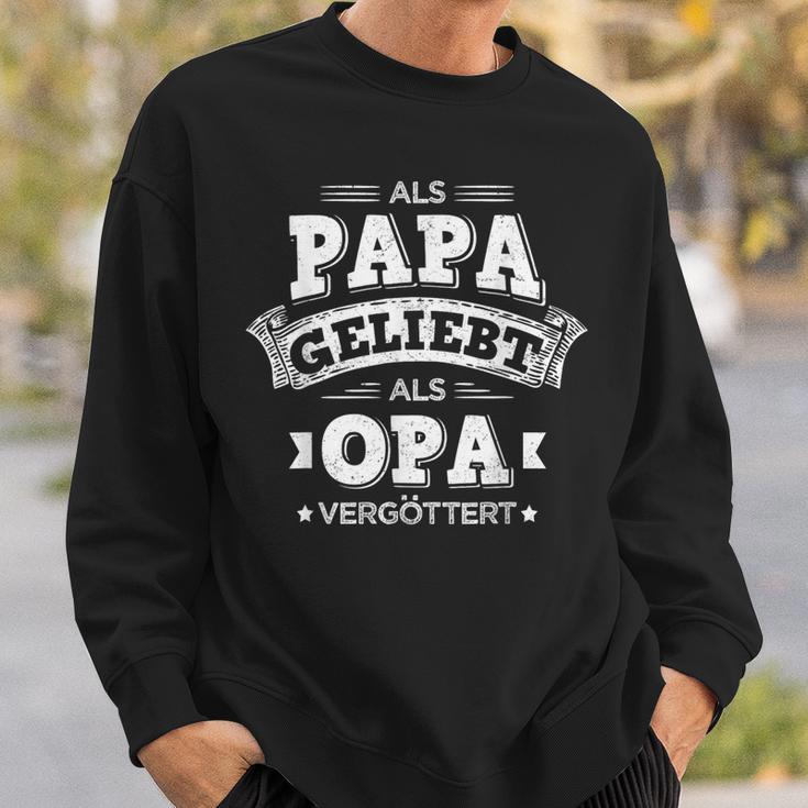 Als Papa Geliebt Als Opaergöttert Lieblingpapa Sweatshirt Geschenke für Ihn