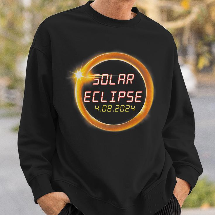 America April 8 Total Solar Eclipse 2024 Usa Map Totality Sweatshirt Gifts for Him