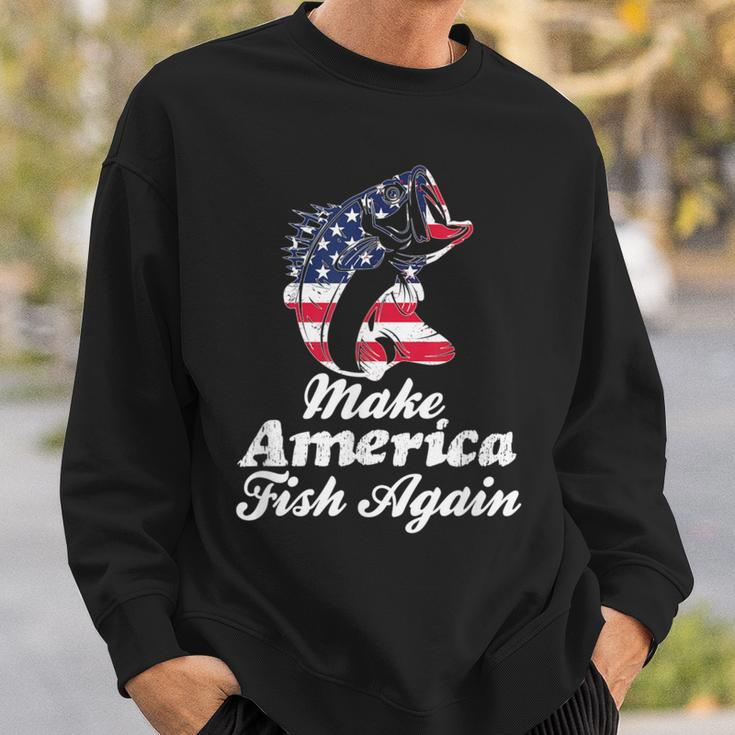 Make America Fish Again Veterans Sweatshirt Gifts for Him