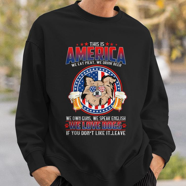 America We Love Dogs Chihuahua Dog And Beer 4Th Of July Sweatshirt Gifts for Him