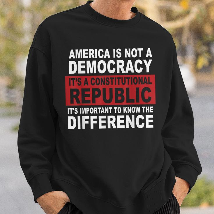 America Is Not A Democracy It’S A Constitutional Republic Sweatshirt Gifts for Him
