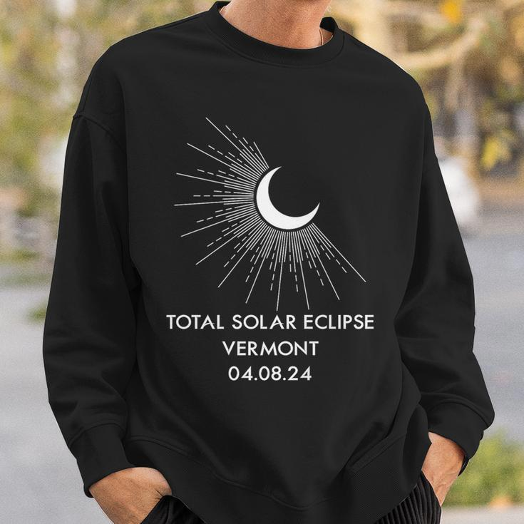 America Totality 040824 Total Solar Eclipse 2024 Vermont Sweatshirt Gifts for Him