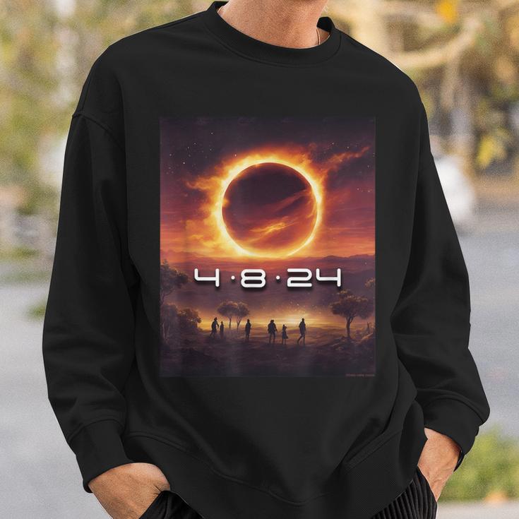 America Totality Spring 2024 4-8-2024 Total Solar Eclipse Sweatshirt Gifts for Him