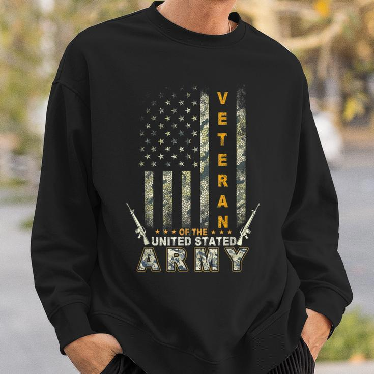 American Flag Camo Proud Us Army Veteran Sweatshirt Gifts for Him