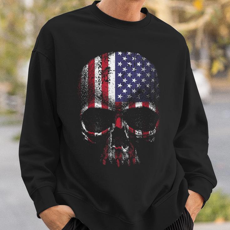 American Flag Usa Us Skull Sweatshirt Geschenke für Ihn