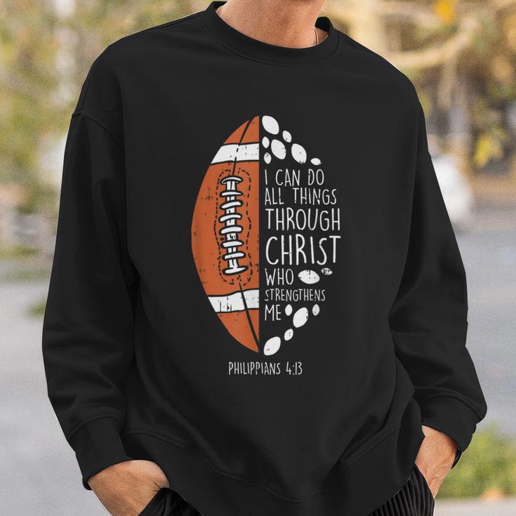 American Football I Can Do Things Bible God Jesus Christian Sweatshirt Gifts for Him