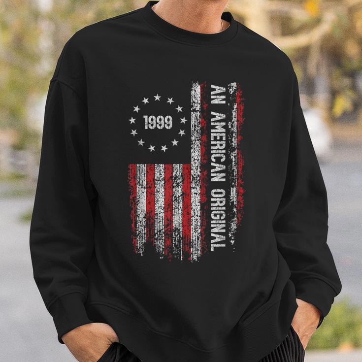 An American Original 1999 Birthday Vintage American Flag Sweatshirt Gifts for Him