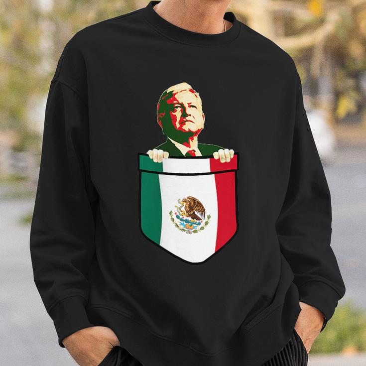Amlo President Of Mexico In My Pocket Sweatshirt Gifts for Him