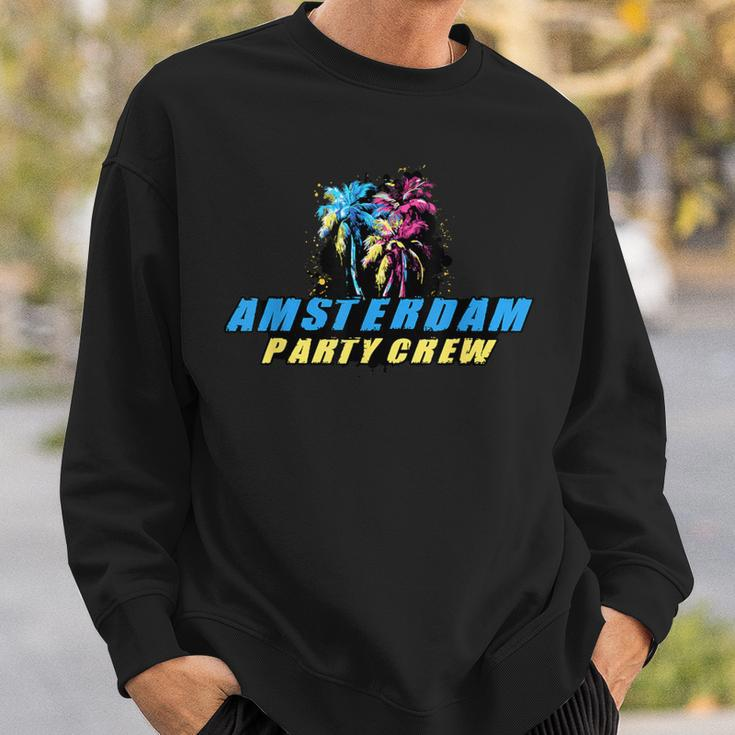 Amsterdam Party Crew Motto Zitat Sweatshirt Geschenke für Ihn