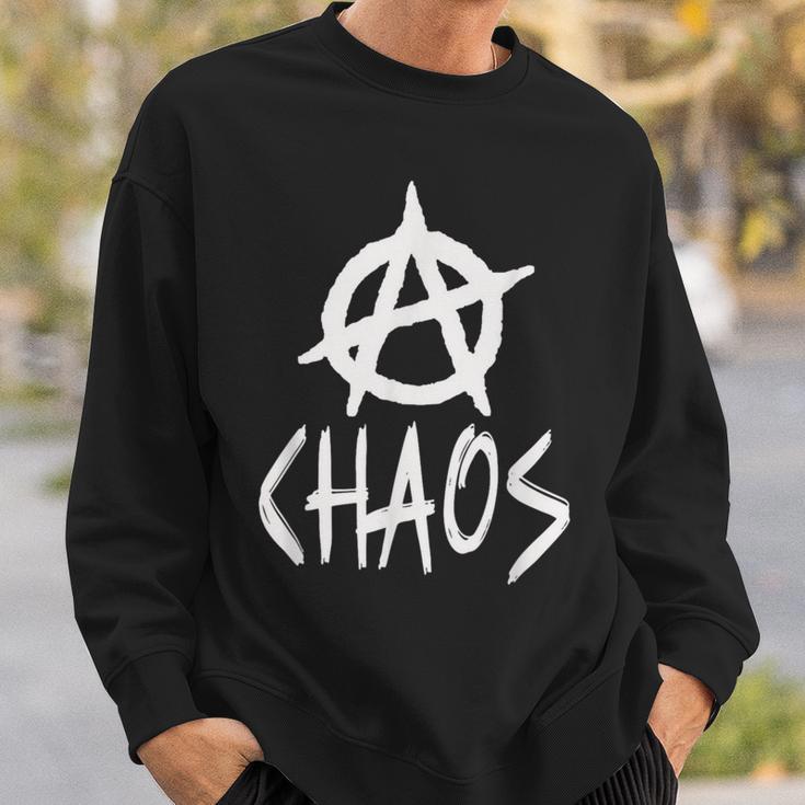 Anarchy Sign Chaos Punk Rock Anarchy Sweatshirt Geschenke für Ihn