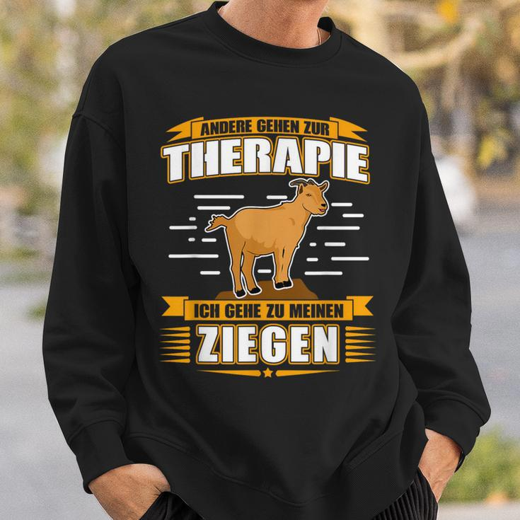 Andere Gehen Zur Therapie Ich Gehe Zu Meinen Ziegen Black Sweatshirt Geschenke für Ihn