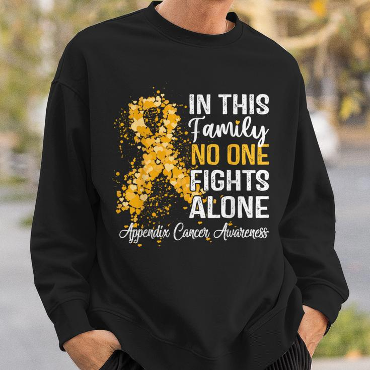 Appendix Cancer In This Family No One Fights Ac Alone Sweatshirt Gifts for Him