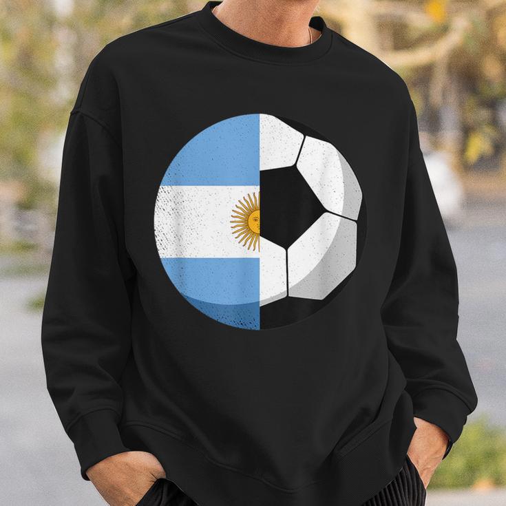 Argentinien Flagge Fußball Kinder Fußball Papa Sport Sweatshirt Geschenke für Ihn