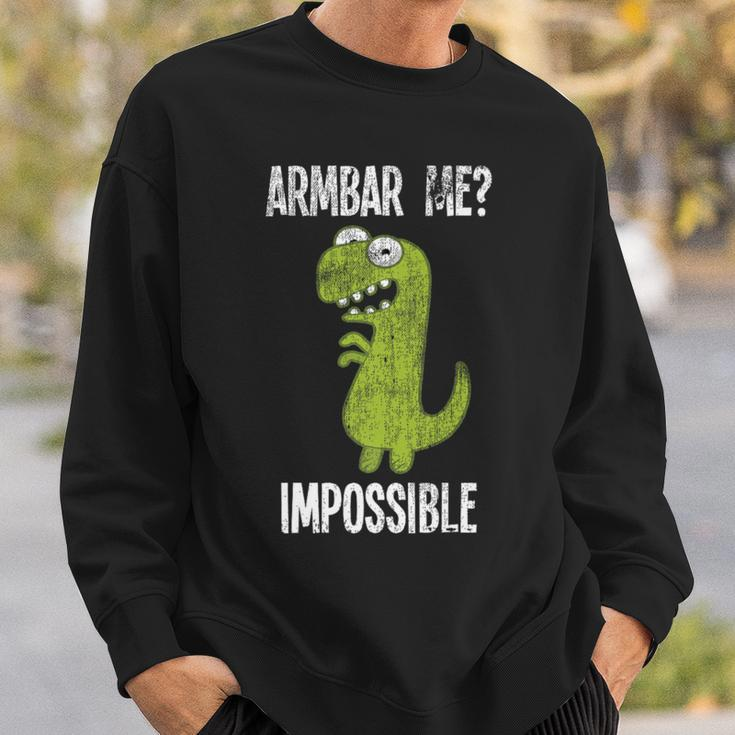 Armbar Me Impossible Trex Dinosaur Vintage Jiu Jitsu Sweatshirt Gifts for Him
