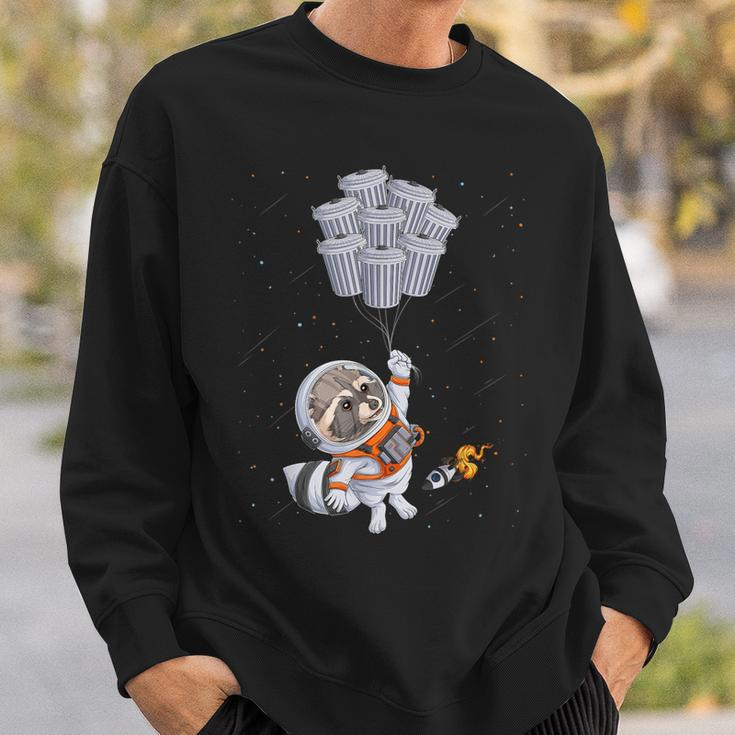 Astronaut Animal Raccoon Moon Trash Cans Space Sweatshirt Gifts for Him