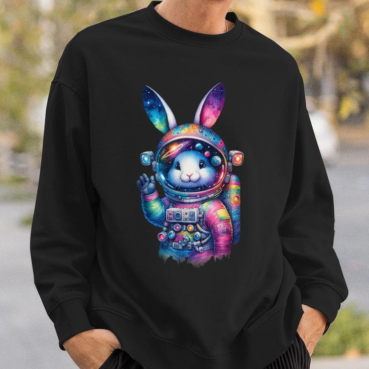 Astronaut Bunny Easter Day Rabbit Usa Outer Space Sweatshirt Gifts for Him