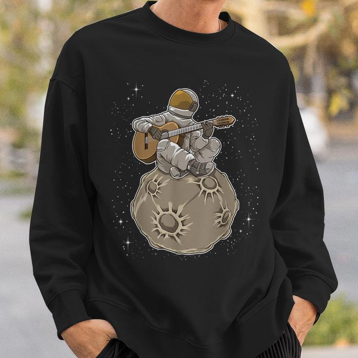 Astronaut Plays Guitar Spaceman Guitarist Explorer Sweatshirt Geschenke für Ihn